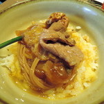 鉄板料理 堂島 - 2014.2TKGにすき焼きオン・ザ・ライス