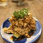 うなぎ串料理 う頂天 - 鰻と煮卵のポテサラ甘めで美味しい！