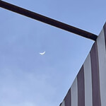 焼きもの家 慶 - 店に入る前の月