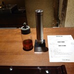 とんかつ ここまでやるか。 - ドレッシング、塩