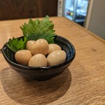 肉汁餃子のダンダダン - うずら卵味付