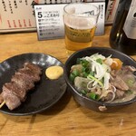 山喜多 - トロタン200円ともつ煮込み490円