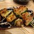 本格焼鳥 五反田富士屋 - 料理写真:ネギマ＆ピーマン肉詰め。串のポーションは大きめ。肉の味も悪くないのだが、いかんせんタレが弱すぎる。