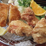 shungyowasaimansaku - カジキフライと鶏から揚げ