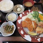 shungyowasaimansaku - カジキフライと鶏からあげ定食各968円