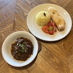 ヘンドリクス カリー バー - キーママトンカレー　1/2ライス+1/2ナン