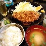 かつ政 - ロースカツA定食＋ノンアルコール