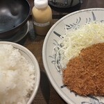 Hyakunentei - 手のべとんかつコース…ライス中