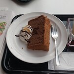 富弘美術館カフェ - ショコラシフォンケーキと甘酒