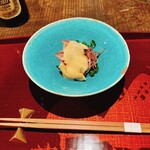 炭焼 芹生 - ホタルイカ、帆立、?貝の酢味噌和え