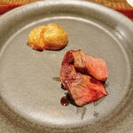 炭焼 芹生 - イチボステーキ