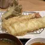 まきの - 最初の3品：海老、いか、舞茸