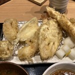 まきの - 次の3品と追加2品：とり、キス、焼き芋、レンコン、玉ねぎ