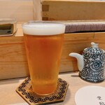 豊鮨 - 最初は生ビール