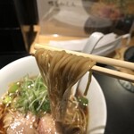 鴨中華そば 楓 - ストレート細麺
