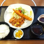 Washoku Sato - ふわふわチキン南蛮と大海老フライ定食1,318円