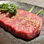 杏樹亭 岸根店 - 「本日の赤身ステーキわさび醤油（￥1,800）」