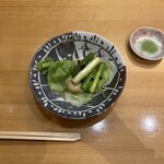 和食　優 - ただのアスパラと帆立では無く粒胡椒との相性抜群のソテー