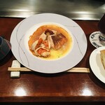 鉄板焼き 大和 - 有頭海老の鉄板焼きと北海道産帆立貝と魚の鉄板焼き