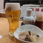 鮨政 西口店 - ランチビールとお通し