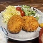 飯 さかい - メンチかつ定食。