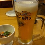 えびすの宴 - キリン一番搾り生ビール つきだし