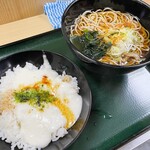 名代 箱根そば - とろろ丼セット（温そば）@¥670