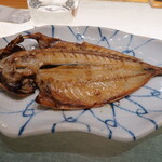 海幸楽膳 釜つる - 本日の干物の中から、”鯵の干物”　650円を選びました。