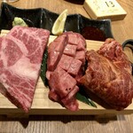 Nikushou Michiba - 塊肉三種盛り合わせ@¥4389