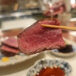 おか﨑 - シャトーブリアン。すぐ噛みきれるお肉の柔らかさ。
