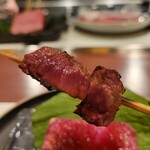 おか﨑 - ハラミ火入れ。(／▽＼)♪