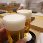 あま木 - 生ビールでかんぱ～い♪