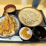 Tendon Tenya - 天丼+小そばセット ¥840