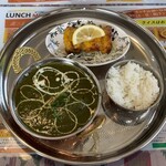 インド料理 ガンガジ - Dランチほうれん草のカレー