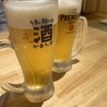 Sushi Sake Sakana Sugitama - 乾杯のビール