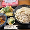 がむしゃら - 料理写真:肉汁うどん（大盛り）、天ぷら盛り合わせ