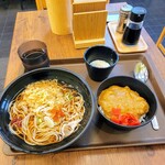 Takumi Soba - カレー定食、蕎麦とミニカレー、温玉