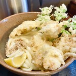 まる博 - かしわ天ぶっかけ（並・冷）（￥850）