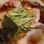 ラーメン 坊也哲 - 醤油ラーメン、ネギ豚丼