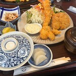 八洲釜子めし - ミックスフライ定食