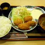おうちcafe - かきフライ定食