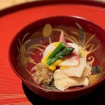 御料理 堀川 - 強肴　貝の黄身酢和え