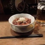 もうやんカレー 大忍具 - 酒肴に牛スジ煮込み５００円　H26.2