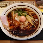 (仮)麺食堂 - ラーメン　太ちぢれ麺　600円