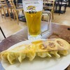 金春 - 羽付き焼き餃子、生ビール