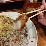 味の六白 - 脂身が甘い。
      そういや、ドレッシングがない、ここ。
      
      25年前に気にならなかったということは、当時はキャベツをソースで食べるのが、まだ一般的だったんだろうな。