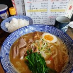 麺屋 五鉄 - 海老味噌ラーメン1150円 ライス200円