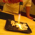 鮨処 凜 - 真鯛の炙り白子・すだちを掛けて　を炙って　3【２０２４年４月】