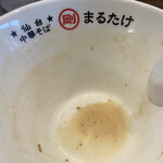 Chuukasoba Marutake - 私としては珍しくスープを完飲ヽ(*⌒▽⌒*)ﾉ