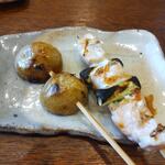 釜めし菜時記 さき亭 - コースの串焼き2本